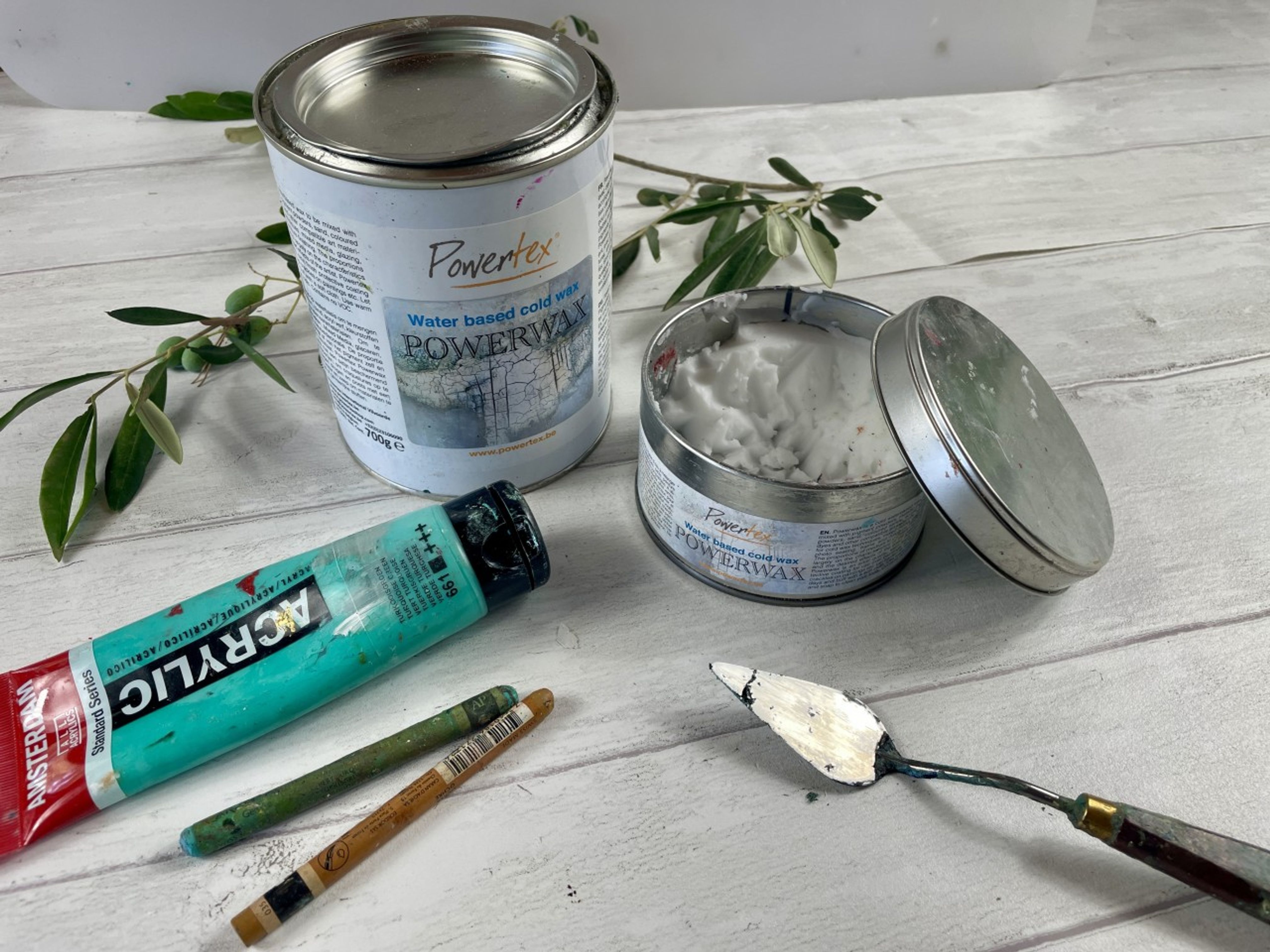 Painting with Powerwax and Acrylics